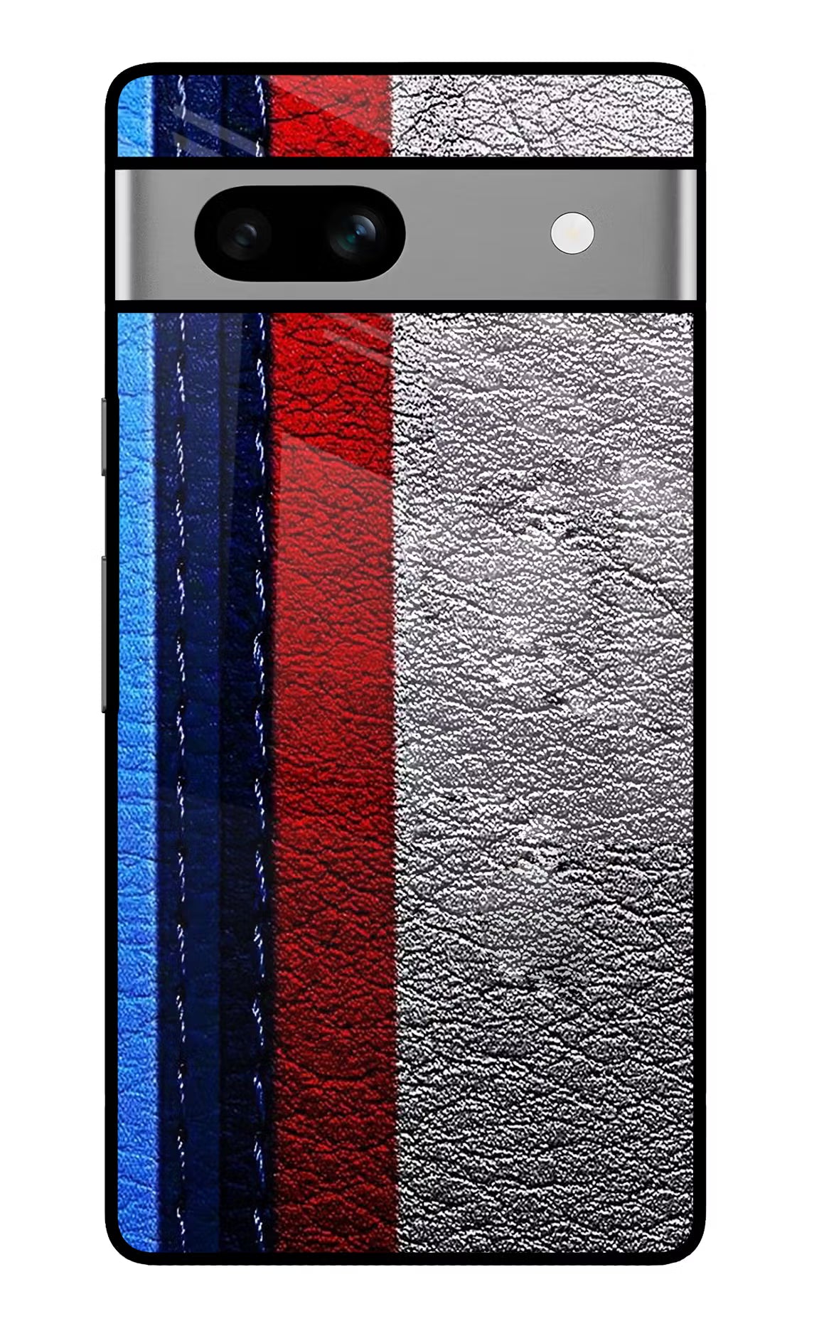 BMW Stripes Google Pixel 7A Glass Case Back Cover by Casekaro
