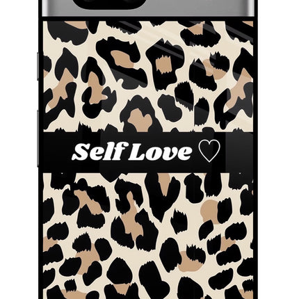 Leopard Print Self Love Google Pixel 7A Glass Case