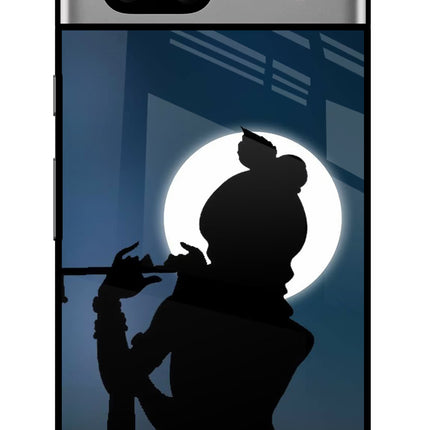 Shri Krishna Silhouette Google Pixel 7A Glass Case