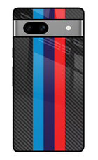 BMW Stripes Pattern Google Pixel 7A Glass Case