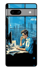 Focused Hustler (AI Generated) Google Pixel 7A Glass Case