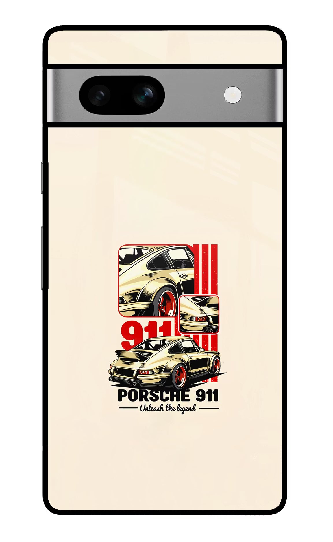 Classic Porsche 911 Google Pixel 7A Glass Case Back Cover by Casekaro