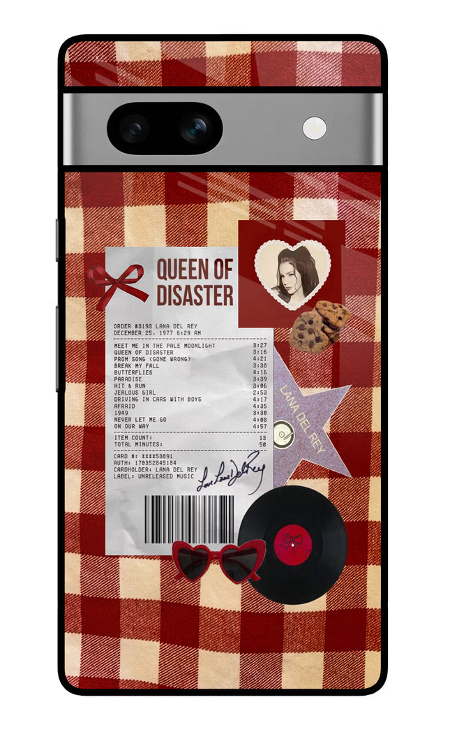 Queen of Disaster Google Pixel 7A Glass Case