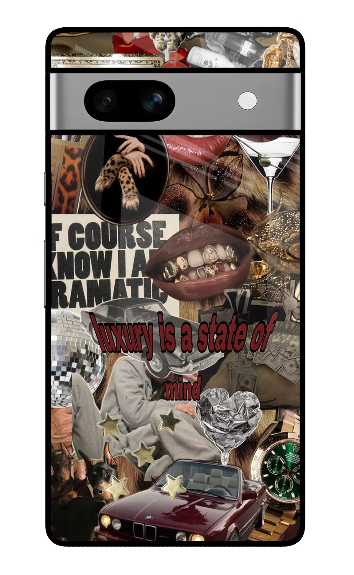 Luxury Google Pixel 7A Glass Case