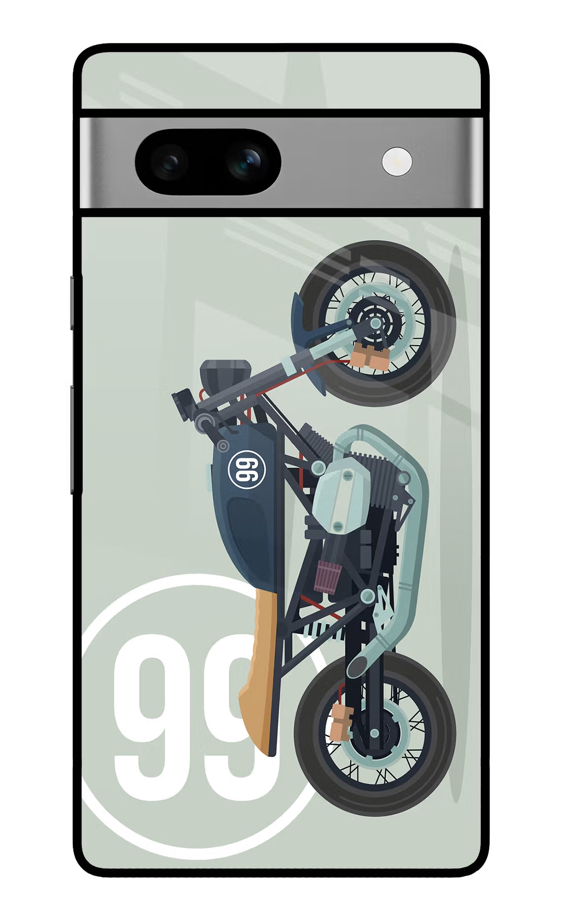 Classic Cafe Racer 99 Google Pixel 7A Glass Case