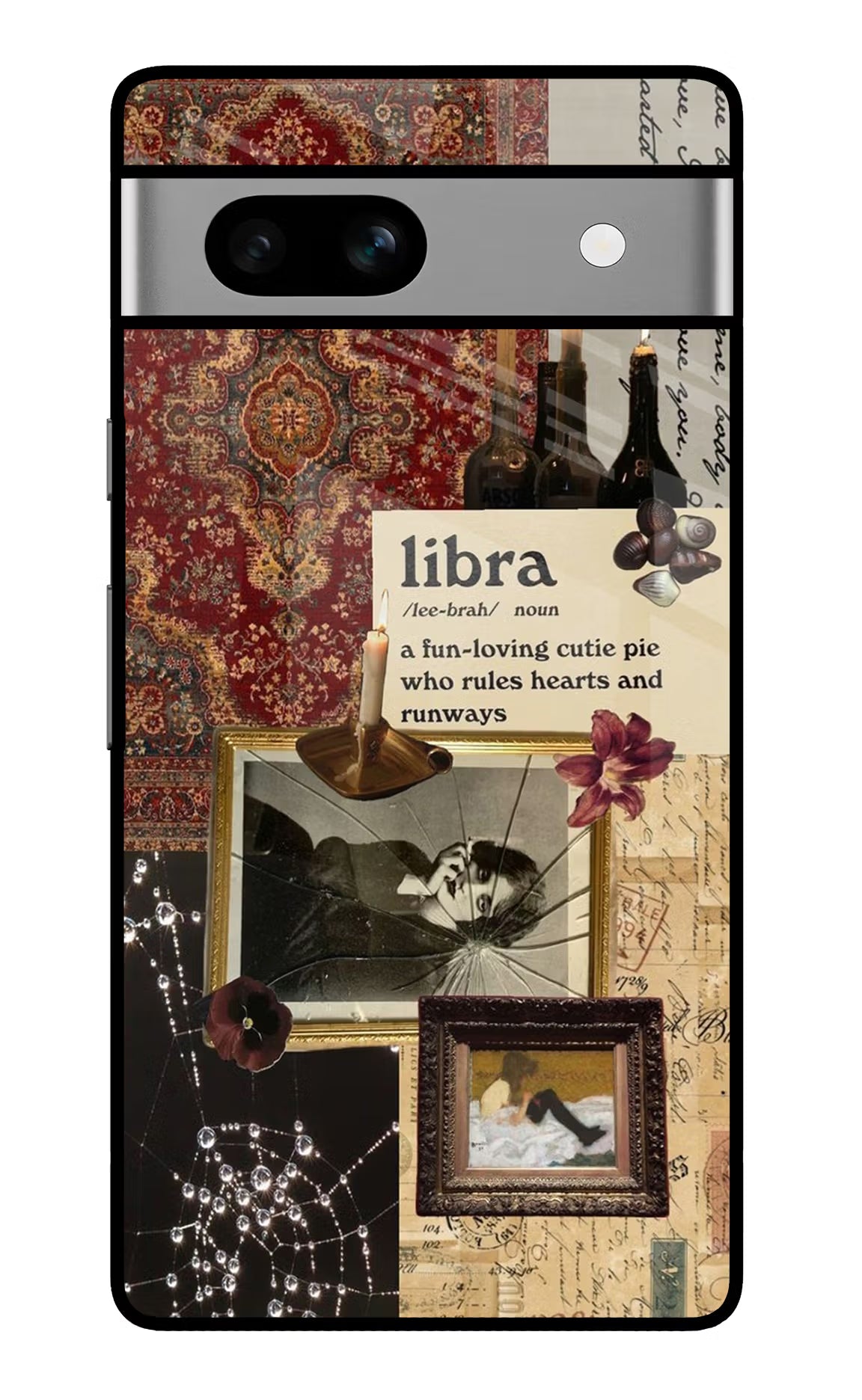 Libra Zodiac Google Pixel 7A Glass Case Back Cover by Casekaro