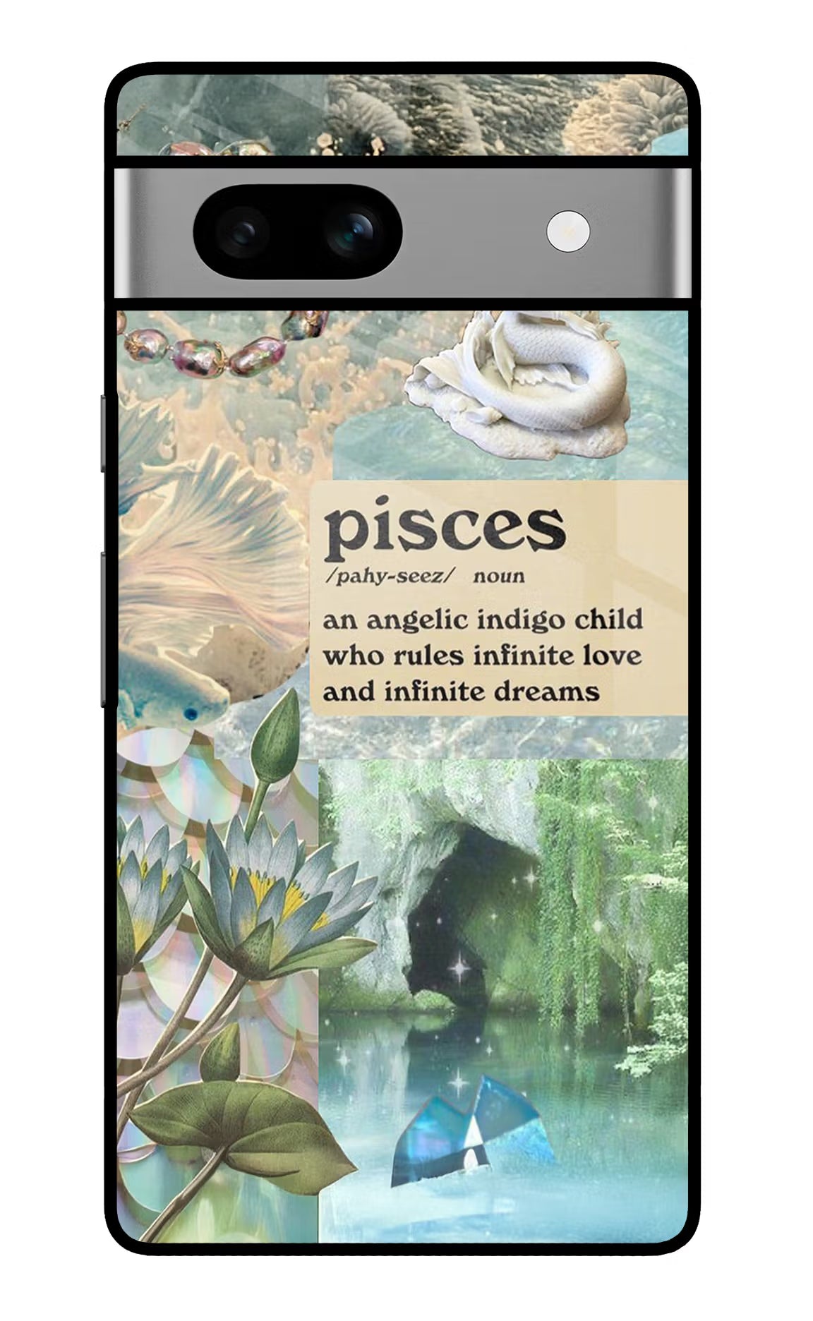Pisces Zodiac Google Pixel 7A Glass Case Back Cover by Casekaro