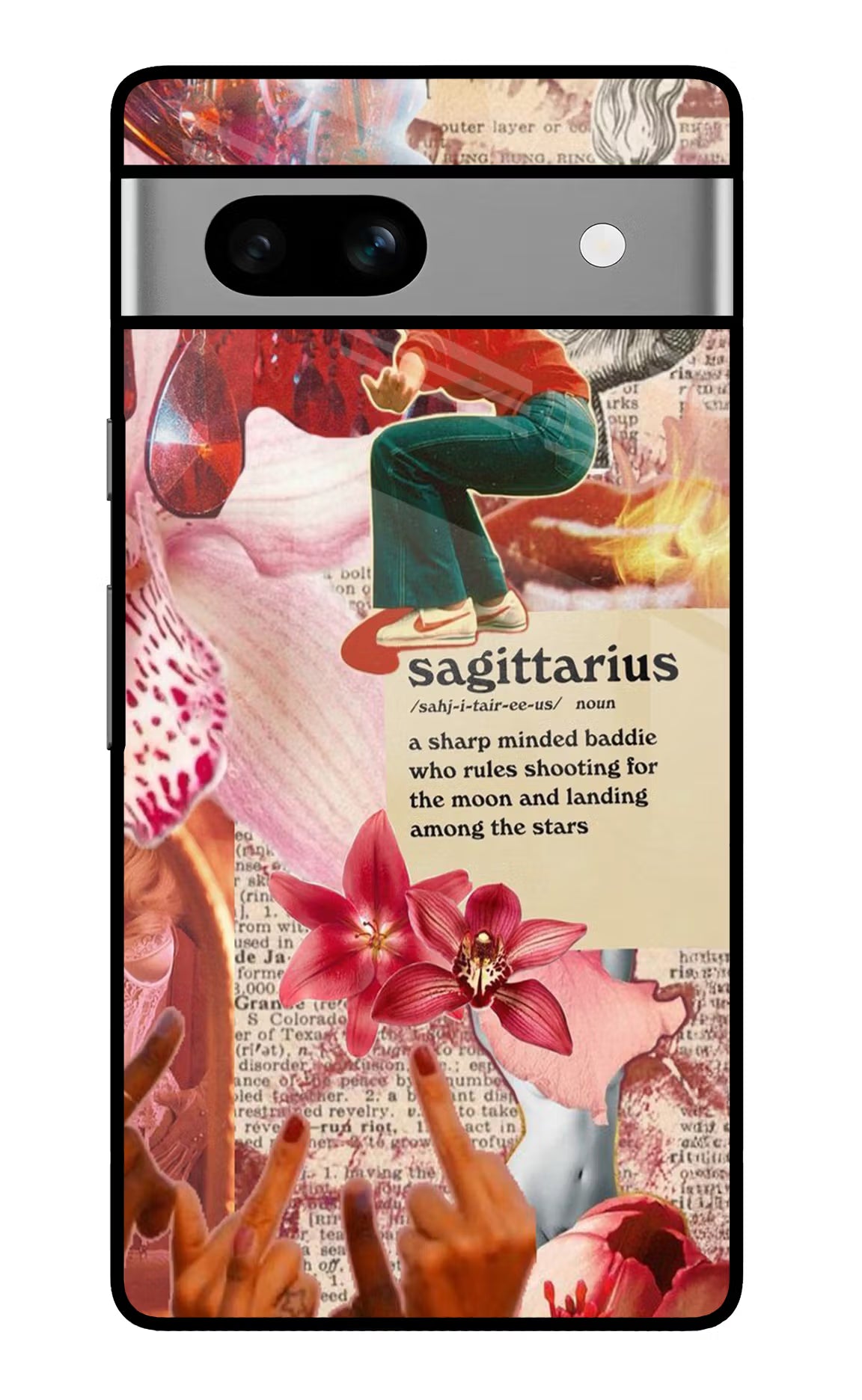 Sagittarius Zodiac Google Pixel 7A Glass Case Back Cover by Casekaro