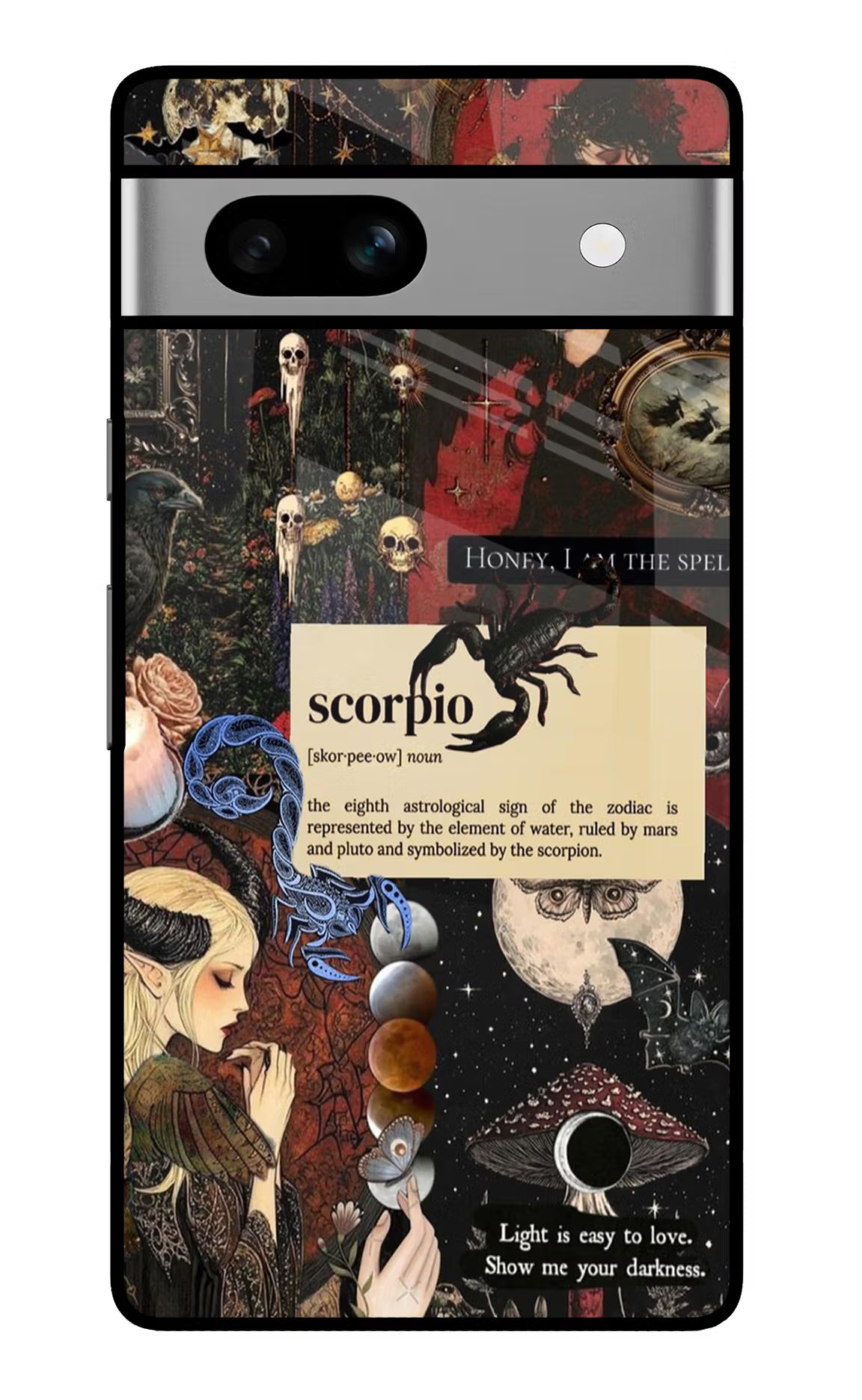 Scorpio Zodiac Google Pixel 7A Glass Case Back Cover by Casekaro