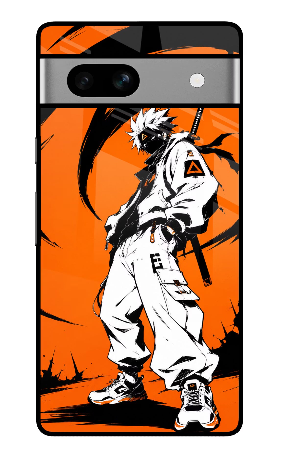 Street Samurai  Google Pixel 7A Glass Case Back Cover by Casekaro