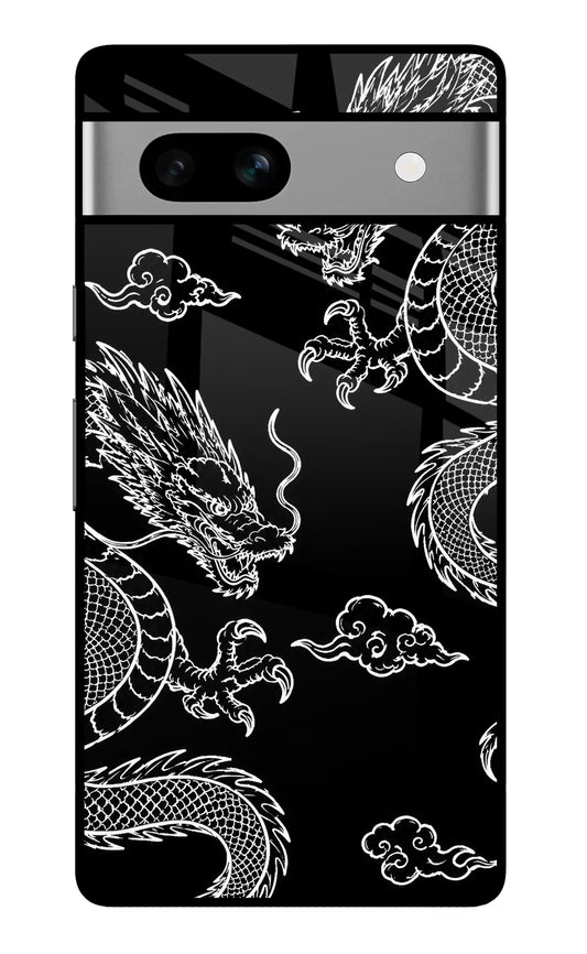 Twin Dragons Google Pixel 7A Glass Case