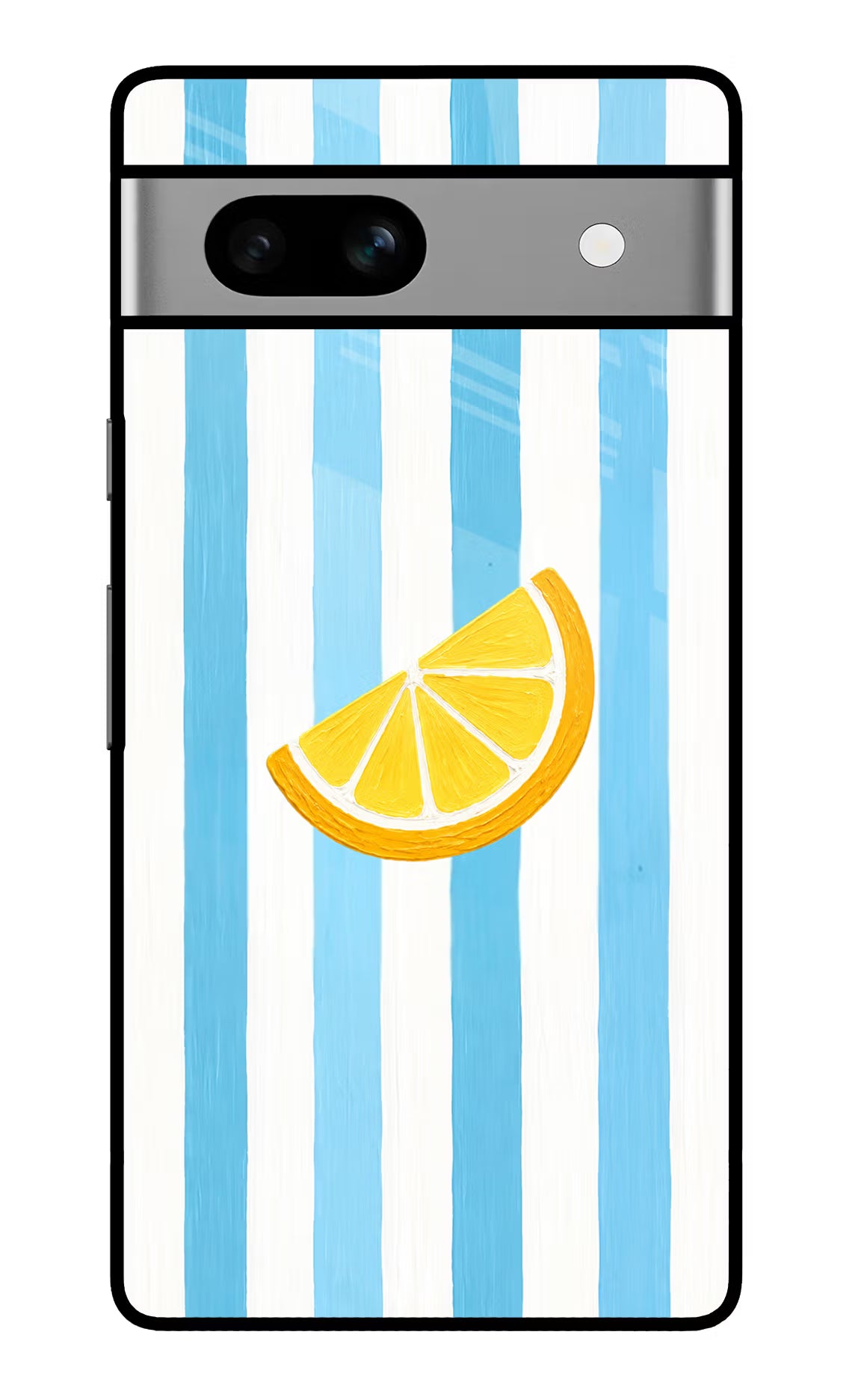 Summer Lemon Google Pixel 7A Glass Case Back Cover by Casekaro