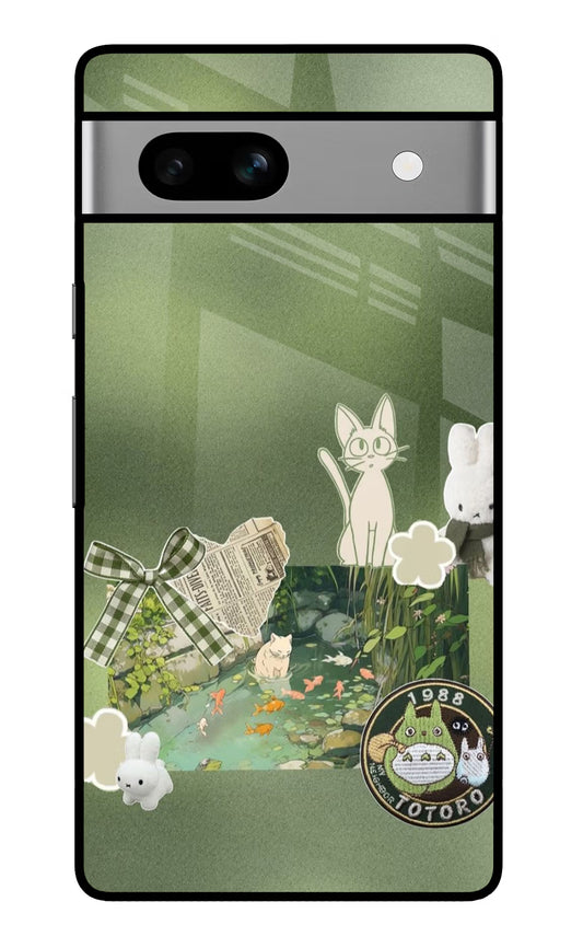 Aesthetic anime Google Pixel 7A Glass Case