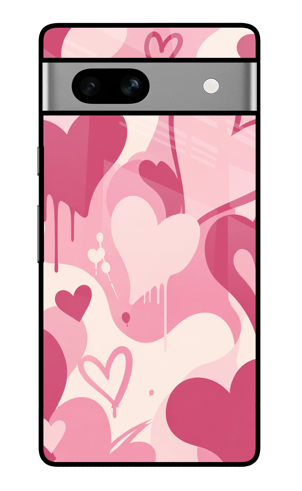 Hearty case Google Pixel 7A Glass Case Back Cover by Casekaro