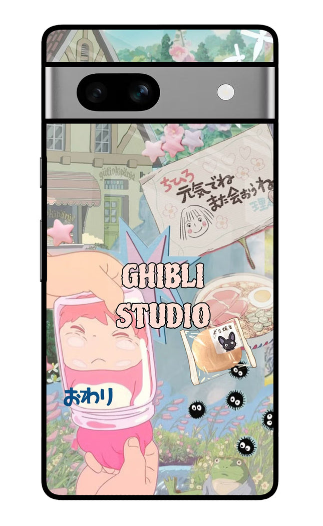 Studio Ghibli Google Pixel 7A Glass Case