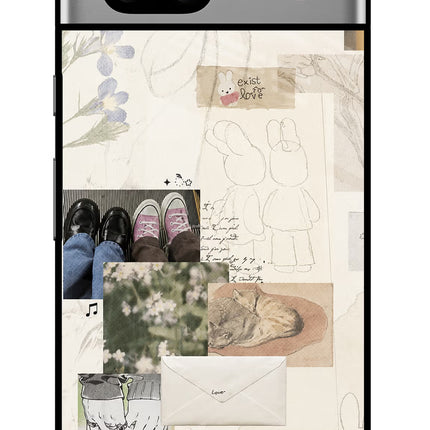 Soft Aesthetic Google Pixel 7A Glass Case