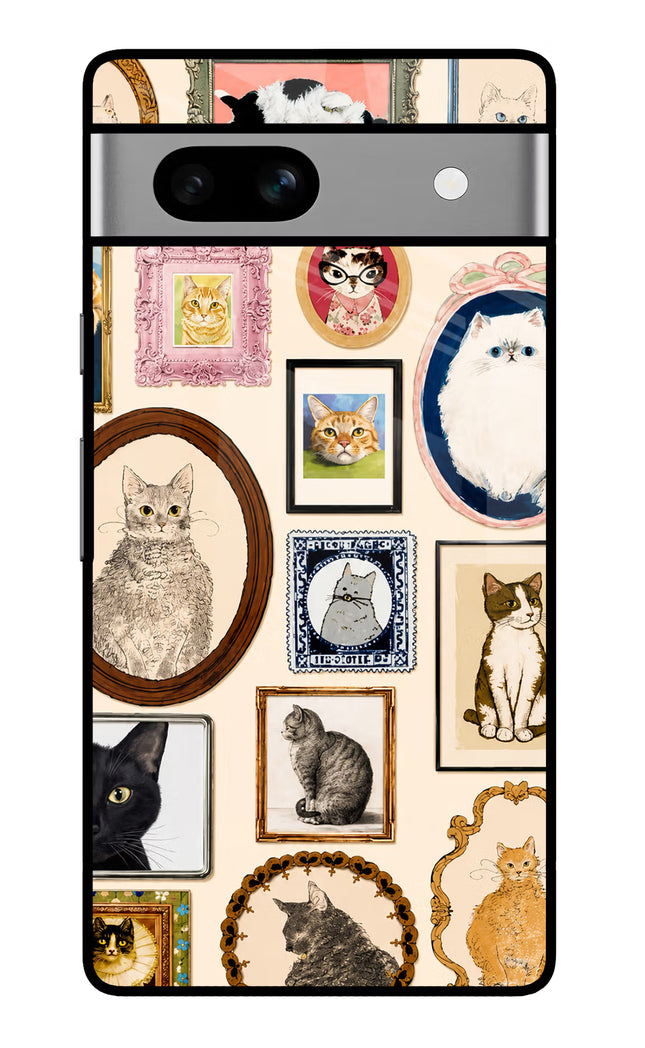 Mirror Cats Google Pixel 7A Glass Case