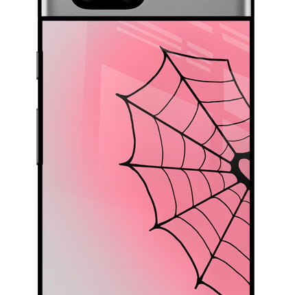 Pink Web Google Pixel 7A Glass Case