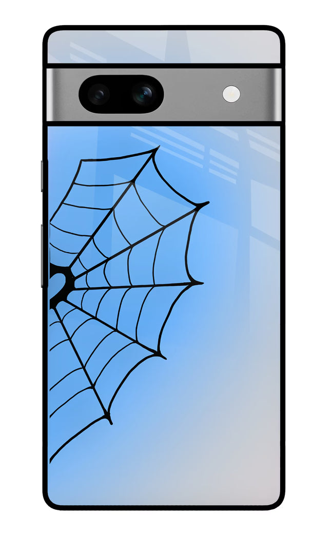 Blue Web Google Pixel 7A Glass Case