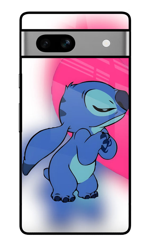 Stitch Hug Google Pixel 7A Glass Case