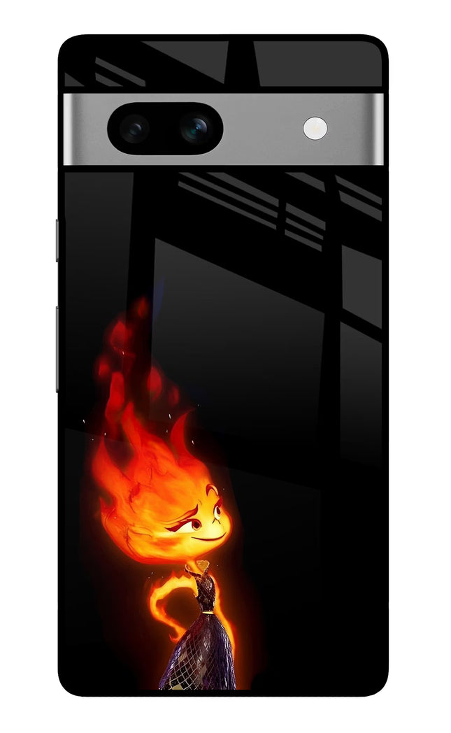 Ember Flame Google Pixel 7A Glass Case