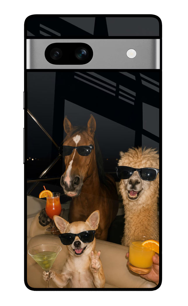 Party Squad Google Pixel 7A Glass Case