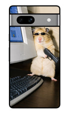 Hacker Hamster Google Pixel 7A Glass Case
