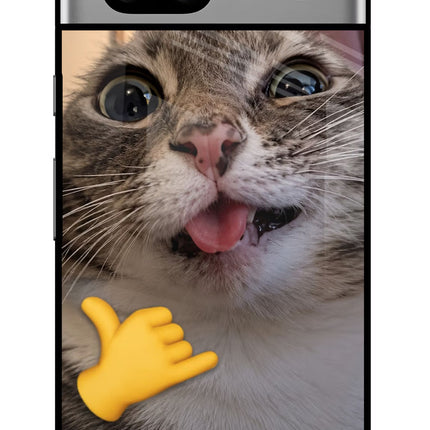 Silly Cat Call Google Pixel 7A Glass Case