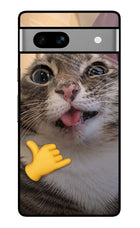 Silly Cat Call Google Pixel 7A Glass Case