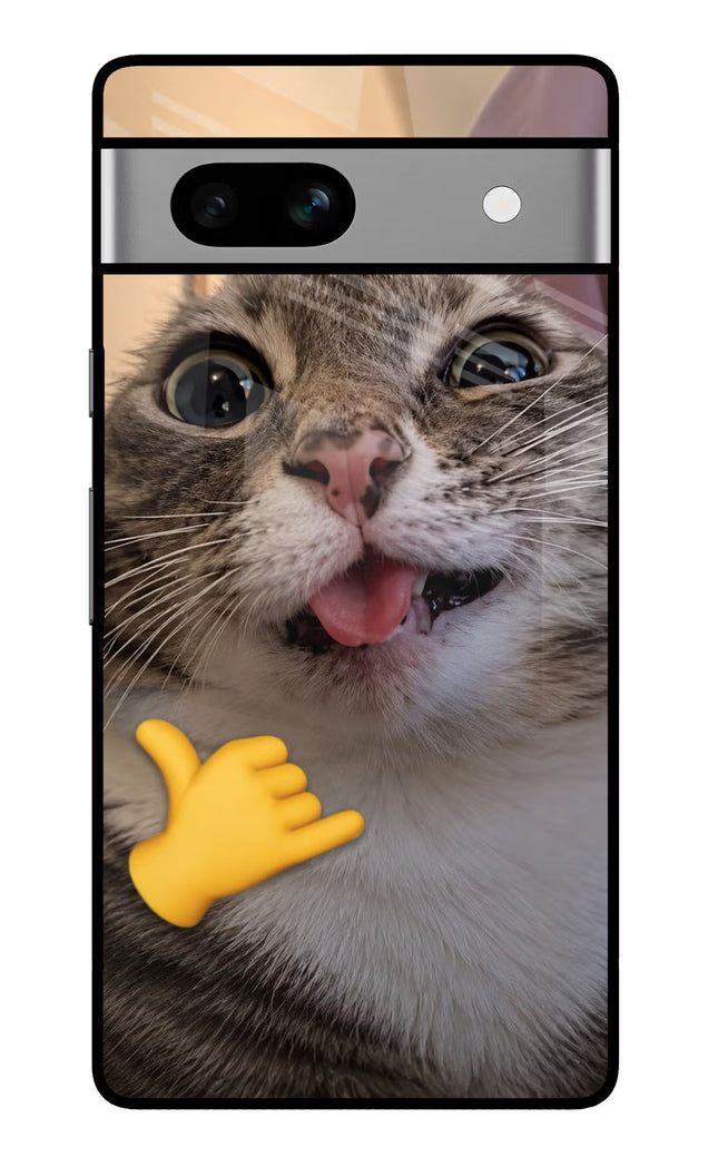 Silly Cat Call Google Pixel 7A Glass Case