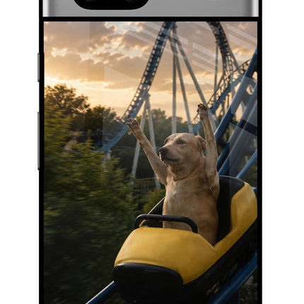 Rollercoaster Dog Google Pixel 7A Glass Case