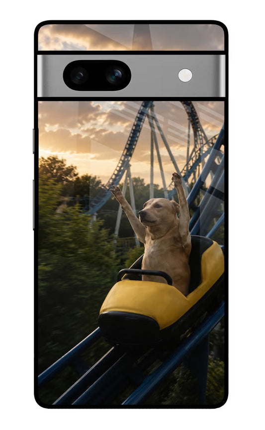 Rollercoaster Dog Google Pixel 7A Glass Case