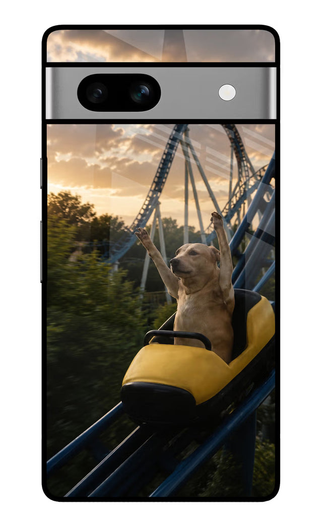 Rollercoaster Dog Google Pixel 7A Glass Case