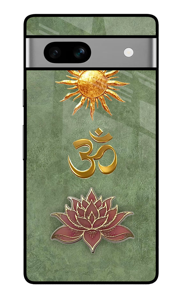 Om & Lotus Google Pixel 7A Glass Case