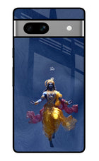 Cosmic Krishna Google Pixel 7A Glass Case