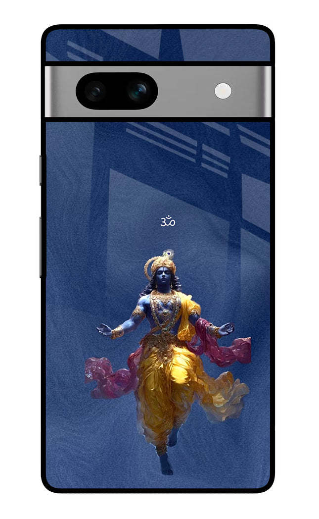 Cosmic Krishna Google Pixel 7A Glass Case