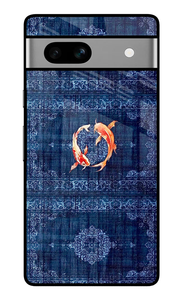 Koi Blue Google Pixel 7A Glass Case