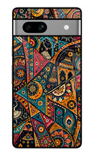 Folk Print Google Pixel 7A Glass Case