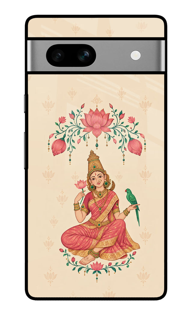 Goddess Lakshmi Google Pixel 7A Glass Case