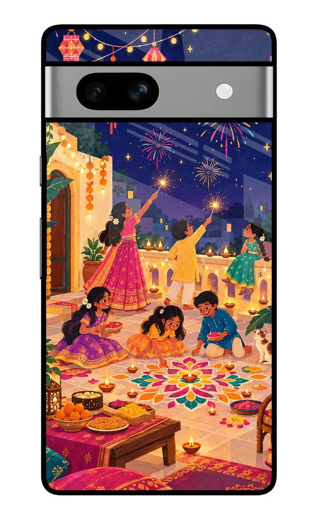Diwali Night Google Pixel 7A Glass Case