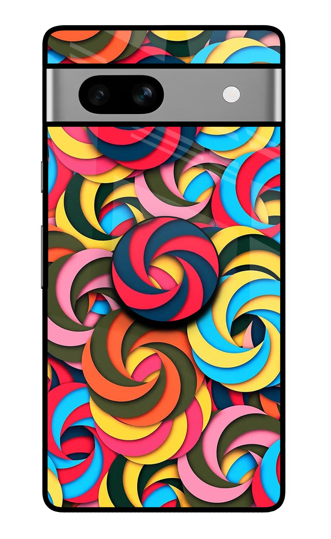 Spiral Pattern Google Pixel 7A Pop Case by Casekaro