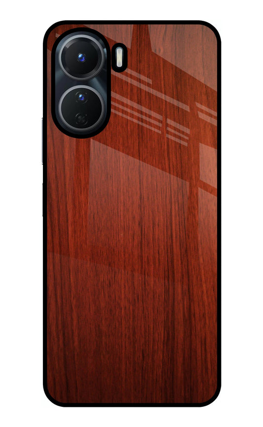 Wooden Plain Pattern Vivo T2x 5G Glass Case
