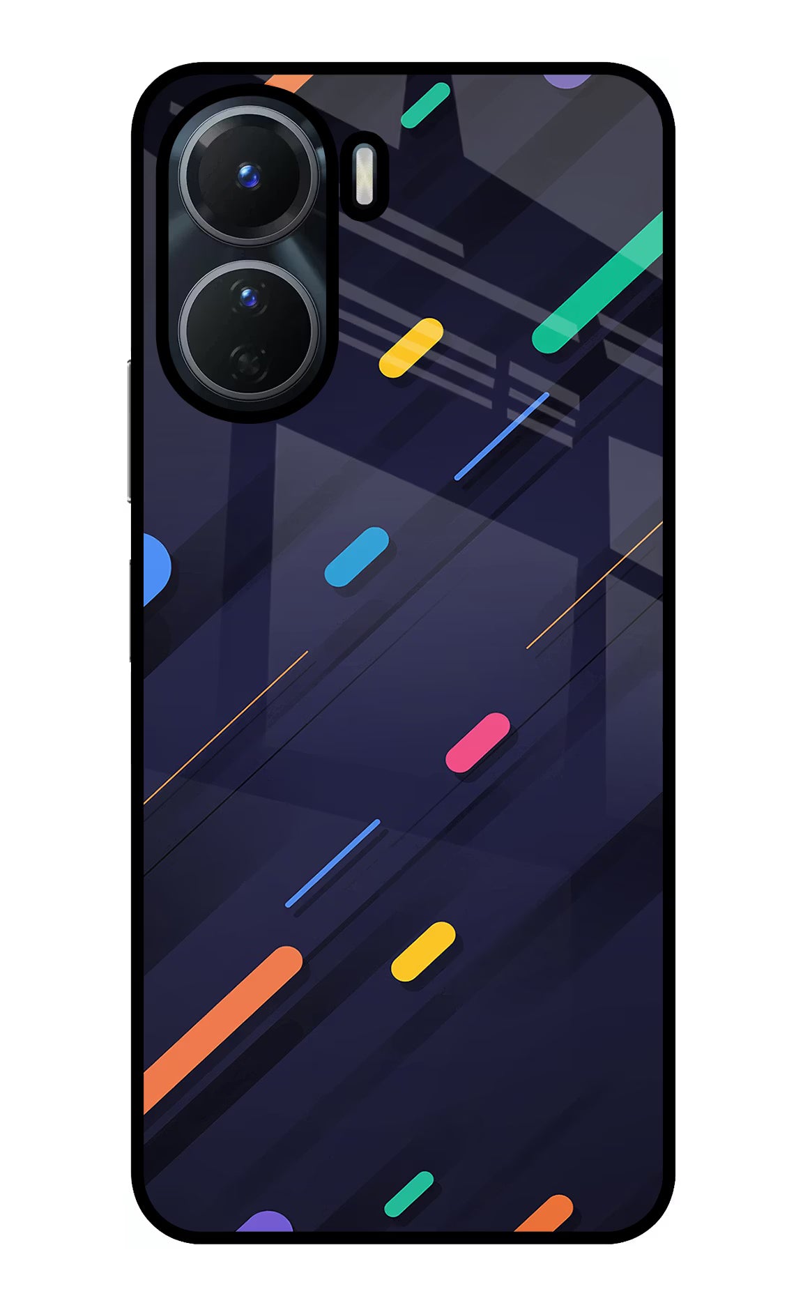 Abstract Design Vivo T2x 5G Glass Case Back Cover by Casekaro
