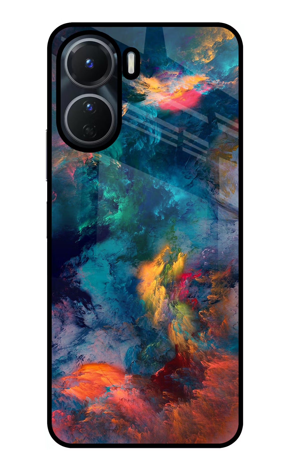 Artwork Paint Vivo T2x 5G Glass Case Back Cover by Casekaro