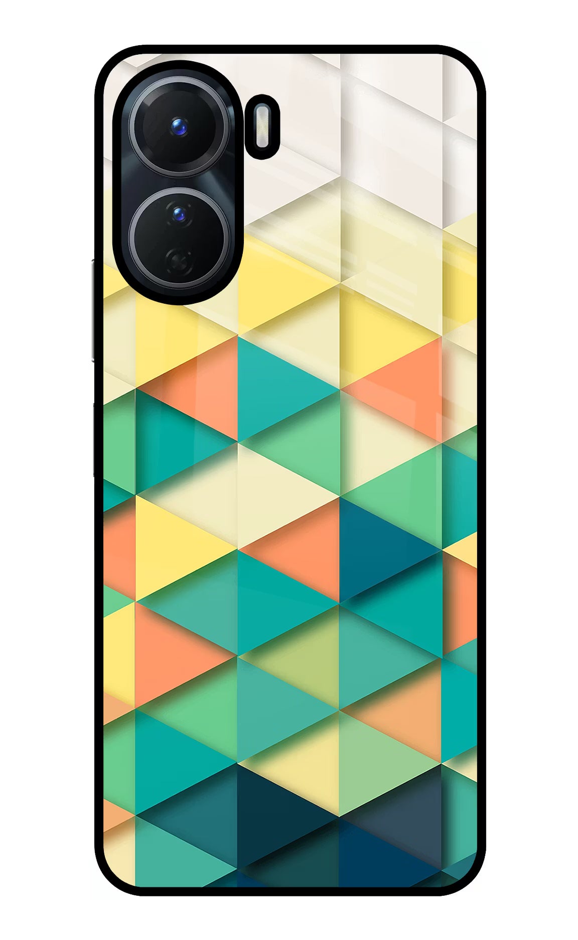 Abstract Vivo T2x 5G Glass Case Back Cover by Casekaro
