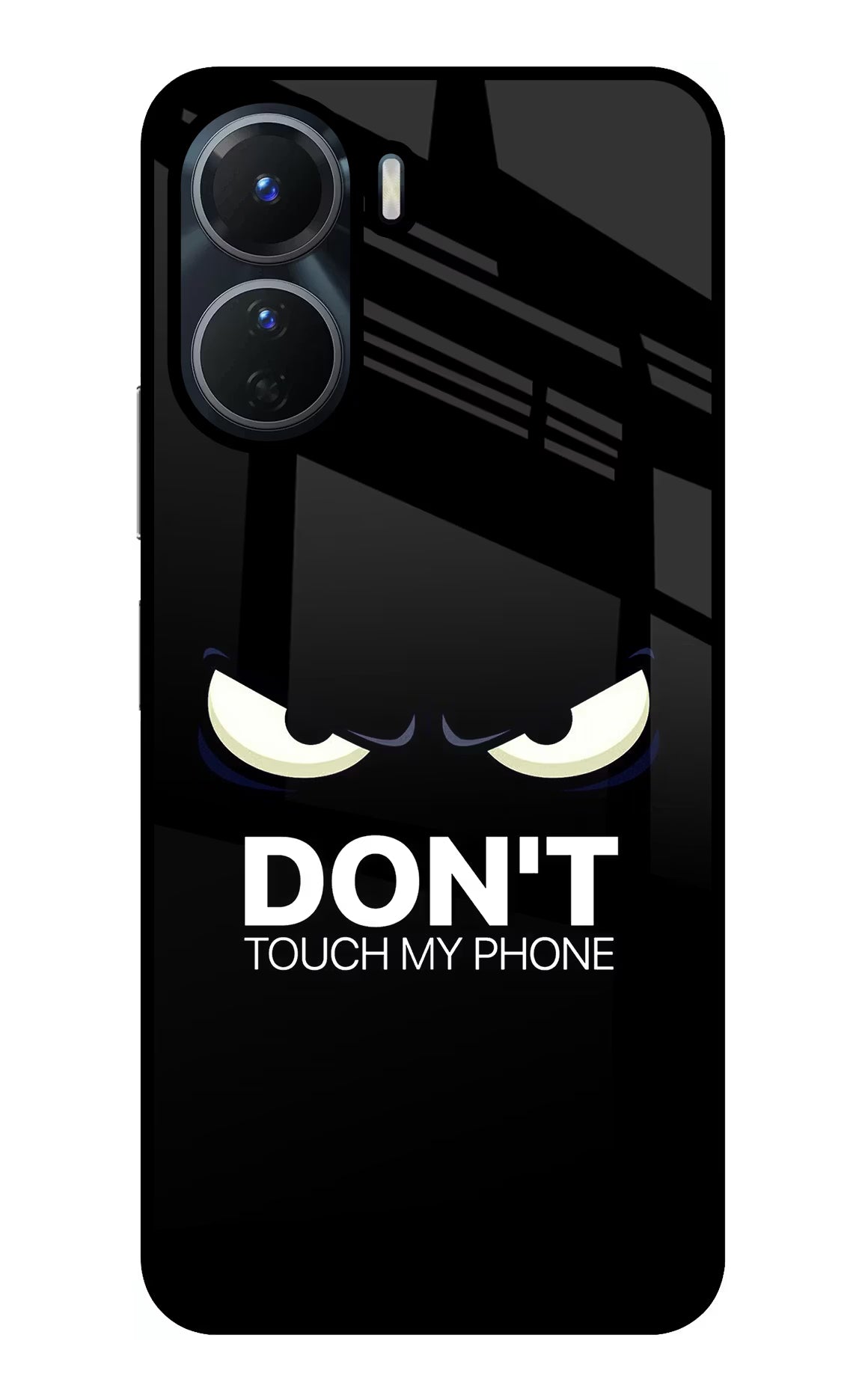 Don'T Touch My Phone Vivo T2x 5G Glass Case Back Cover by Casekaro