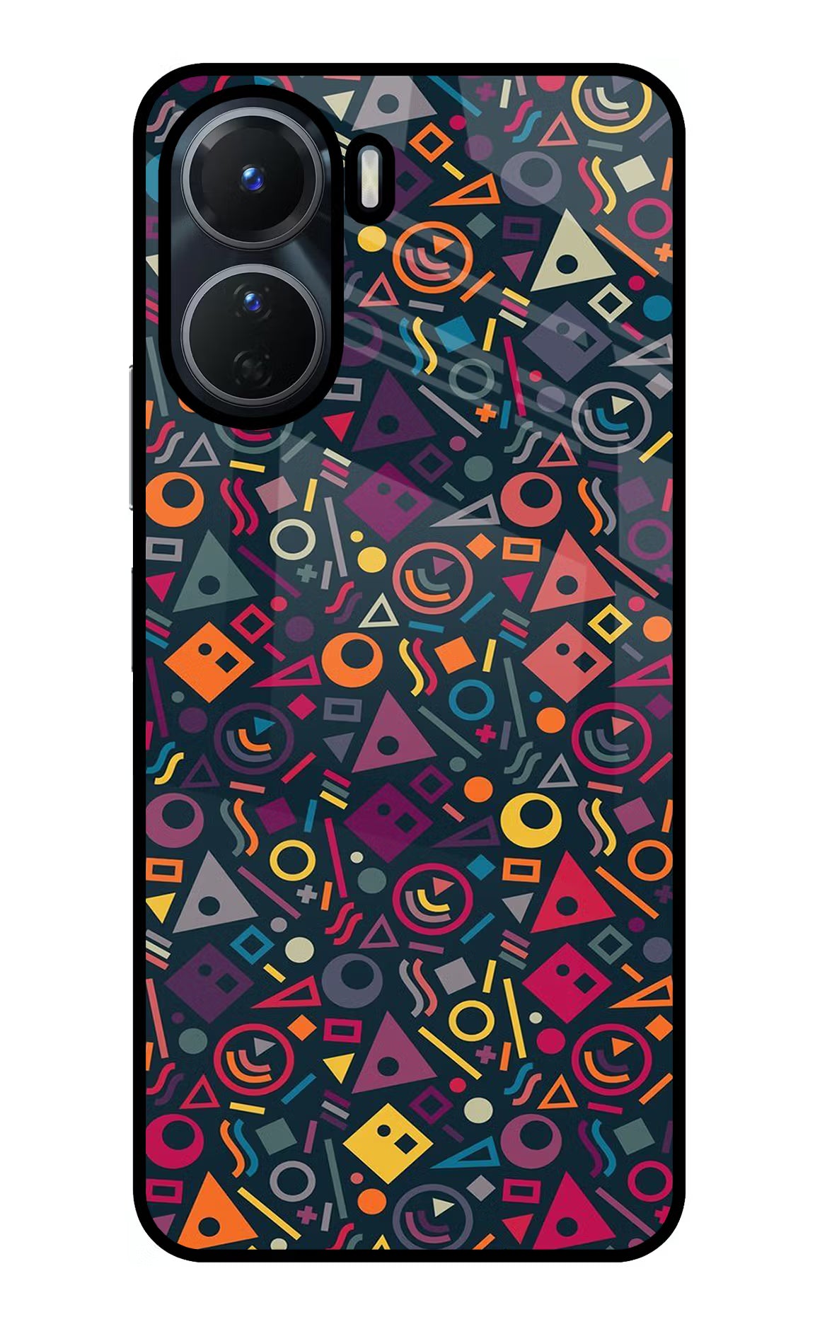 Geometric Abstract Vivo T2x 5G Glass Case Back Cover by Casekaro