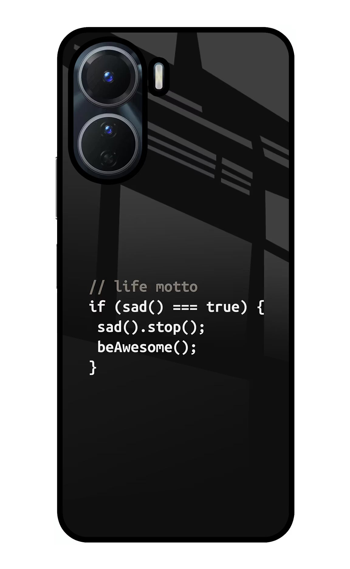 Life Motto Code Vivo T2x 5G Glass Case Back Cover by Casekaro