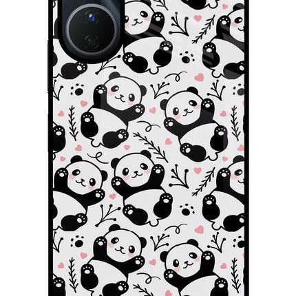 Cute Panda Vivo T2x 5G Glass Case