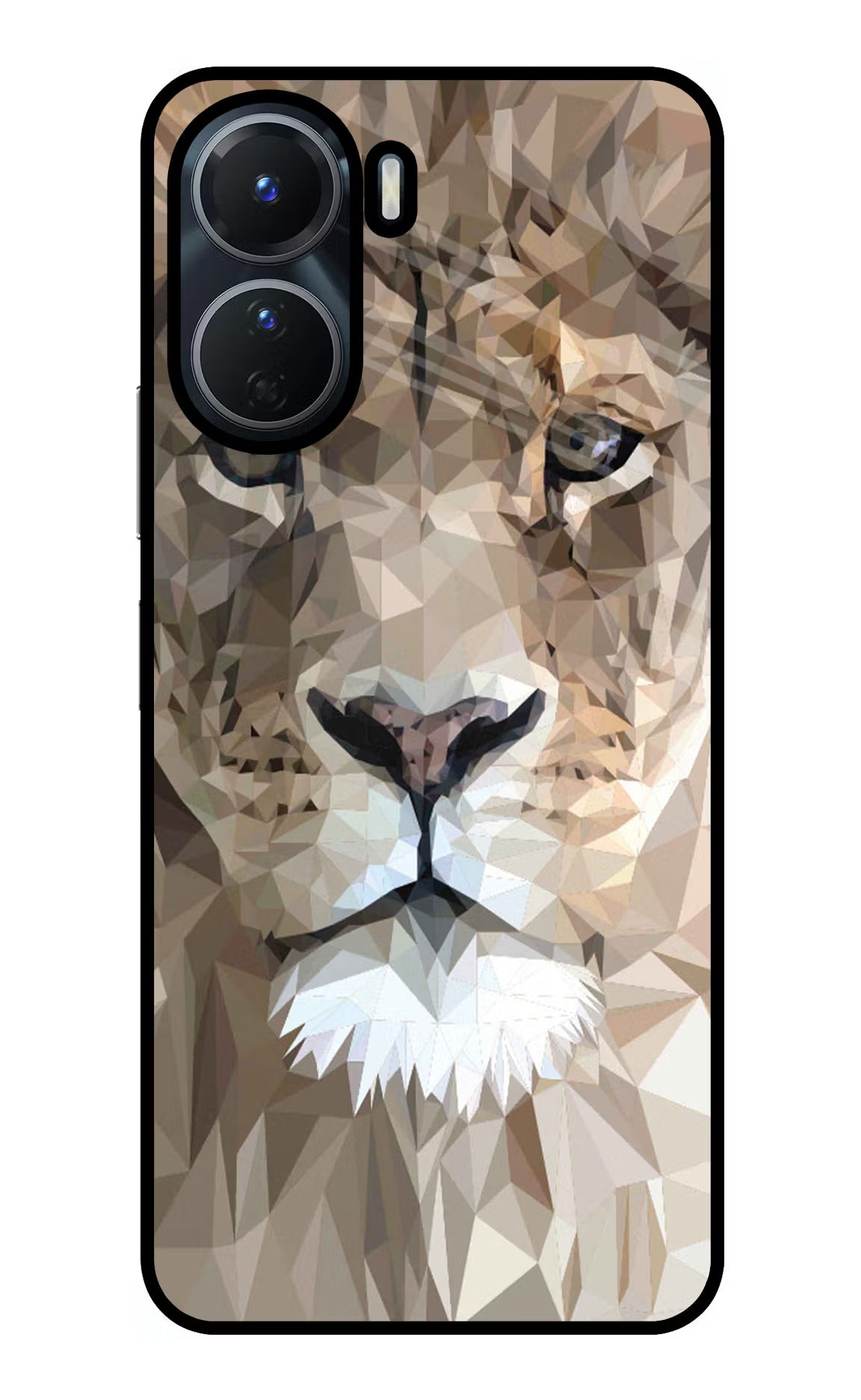 Lion Art Vivo T2x 5G Glass Case Back Cover by Casekaro
